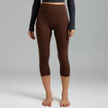 Colorfulkoala Women's No Front Seam Yoga Capri 21" Dreamlux High-Waisted Tummy Control Workout Leggings with Hidden...