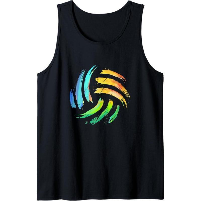 Colorsplash Painted Beach Volleyball Tank Top MADE IN USA T-Shirts, Hoodie, Sweatshirt | GrindPrints.com