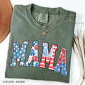 Comfort Color American Mama T-shirt, Retro Mama America Tee, 4th Of July T-shirt For Women , American Mama, Retro Us...