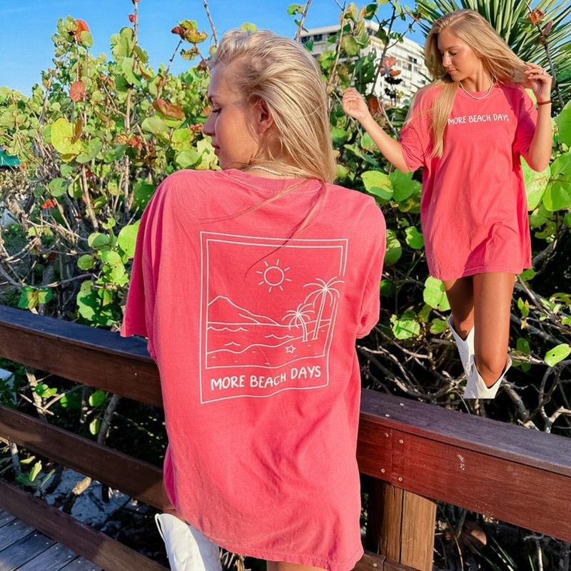 Comfort Color More Beach Days Beach Shirt Sunset Summer Polaroid Picture Her T-Shirts, Hoodie, Sweatshirt