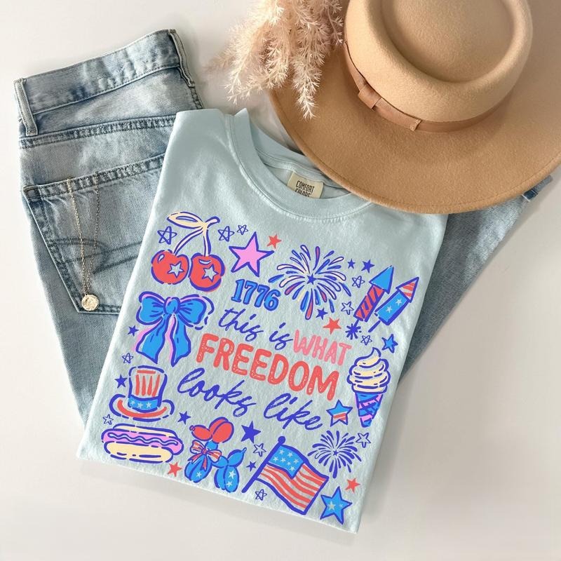 Comfort Colors 4th of July Shirt, Fourth of July T-Shirt, USA Shirt, Independence Day, American Patriotic Shirt, Memorial...