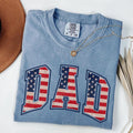 Comfort Colors American Dad Shirt Dad USA Flag 4th July Shirt New Dad Patriotic Dad Dad T-Shirts, Hoodie, Sweatshirt