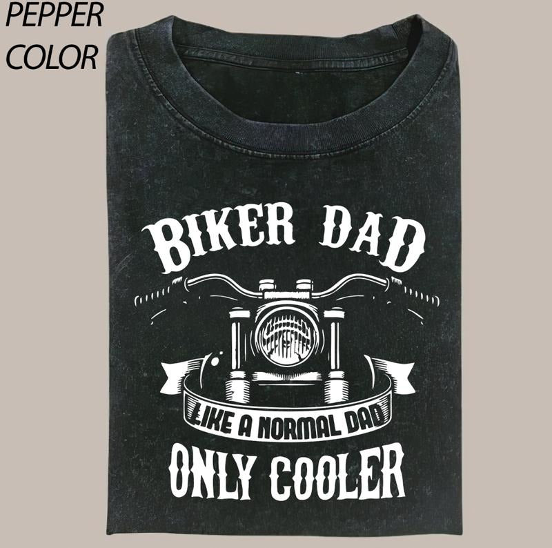 Comfort Colors Biker Dad Like A Normal Dad Only Cooler Vintage Graphic Shirt, Fathers Day Gifts Gift For Dads T-Shirt For...