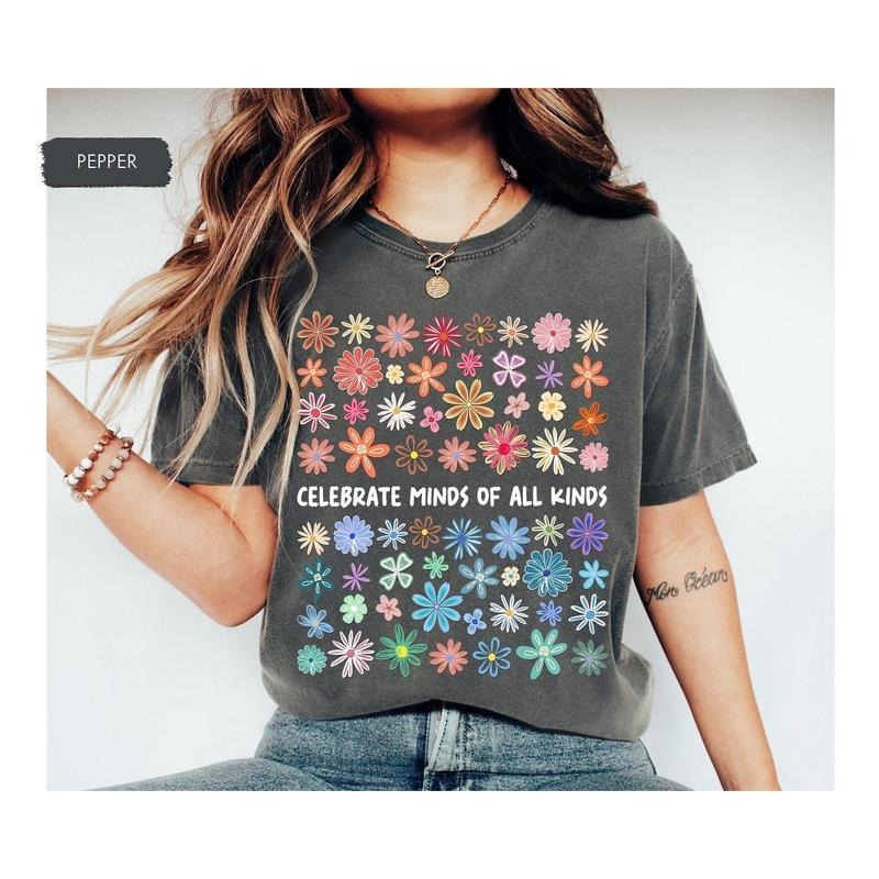 Comfort Colors Celebrate Minds of All Kinds Shirt, Autism Awareness Shirt, SPED Teacher Shirt, Special Education,...