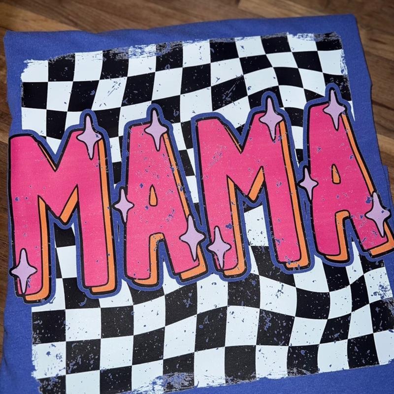 Comfort Colors Checkered Mama Comfort Color Womenswear Tops Streetwear Summer T-Shirts, Hoodie, Sweatshirt