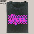 Comfort Colors Checkered Mama Lightning Bolt T-Shirt, 90s Retro Mama Shirt, Motherhood Shirt, Mom Life Tee, Mothers Day...
