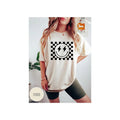 Comfort Colors Checkered Pattern Smile Face Shirtretro Smiley Face Shirtsmile Face Shirthappy Face Shirtcute Smile...