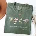 Comfort Colors Consider How The Wildflowers Grow Outfit, Luke 1227 Shirt, Women's Bible T-Shirt, Motivational Faith...