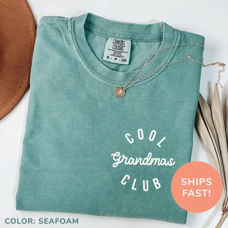 Comfort Colors Cool Grandmas Club Shirt, Grandma Day T-Shirt, Best Grandma Shirt, Cool Grandma Shirt, Nana Tee, Gift