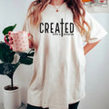 Comfort Colors Created With Purpose Shirt, Christian Shirt, Bible Verse T-Shirt, Bible Quote Shirt, Women Christian...