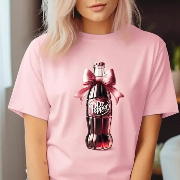Comfort Colors DR. Pepper Shirt Pink Bow Coquette Dr. Pepper Shirt DR Pepper Shirt Vintage Bow Collage Cute Pink Soda Drink T-Shirts, Hoodie, Sweatshirt