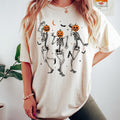 Comfort Colors Dancing Skeleton Pumpkin Shirt, Retro Halloween Shirt, Women's Halloween Shirt, Cute Fall Shirt, Spooky...