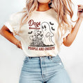 Comfort Colors Dogs Because People Are Creepy Shirt Ghost Dogs Shirt Autumn Dog Mom Spooky Dog Mom Shirt Halloween Dog T-Shirts, Hoodie, Sweatshirt