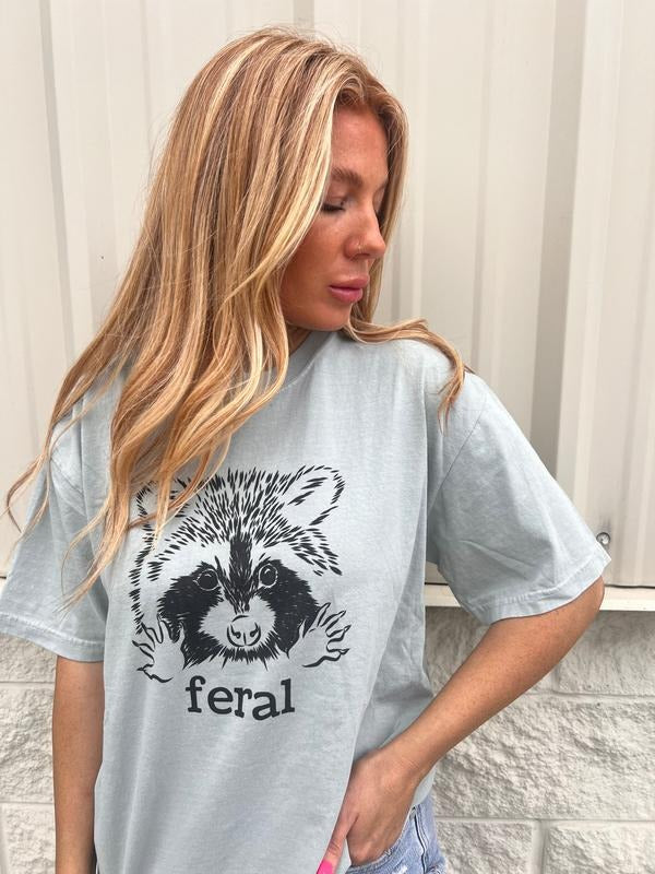 Comfort Colors Feral Graphic Tee Hoodie, Sweatshirt | GrindPrints.com