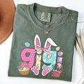 Comfort Colors Gigi Bunny Shirt, Easter Bunny Grandma Shirt, Gigi Shirt for Easter Day Hoodie, Sweatshirt | GrindPrints.com