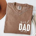 Comfort Colors Girl Dad Est Year Tshirt, New Dad Gift