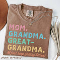 Comfort Colors Grandma Evolution Shirt, Funny Great Grandma Tee, Colorful Mother's Day Gift, Cute Nana Mimi Gigi Shirt...