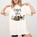 Comfort Colors Halloween Chick or Treat Shirt, Ghost Chicken Graphic Printed Tee, Halloween Funny Chicken Unisex Shirt,...