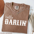 Comfort Colors Hello Darlin' Tee, Country Girl T-Shirt, Western Graphic T-Shirt, Southern Charm Gift for Her Top Cotton...