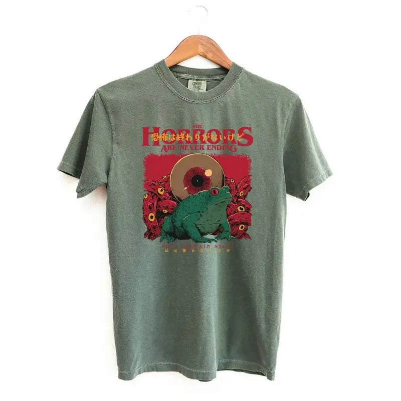 Comfort Colors Horrors are Never Ending T Shirt, Silly Comfort Colors T-Shirt Hoodie, Sweatshirt | GrindPrints.com
