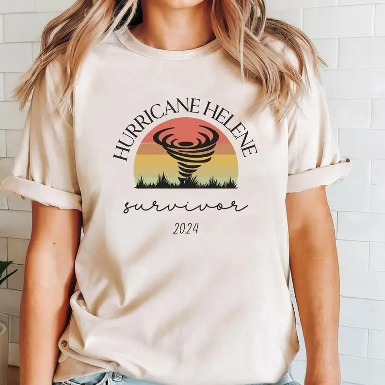 Comfort Colors Hurricane Helene Shirt Hurricane Survivor Storm I Survived Hurricane Helene Shirt Florida T-Shirts, Hoodie, Sweatshirt
