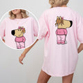 Comfort Colors Just A Chill Girl Shirt 2-Sided, Low Key Chill Girl Tees for Women, Funny Dog Meme Tops, Soft Cotton...