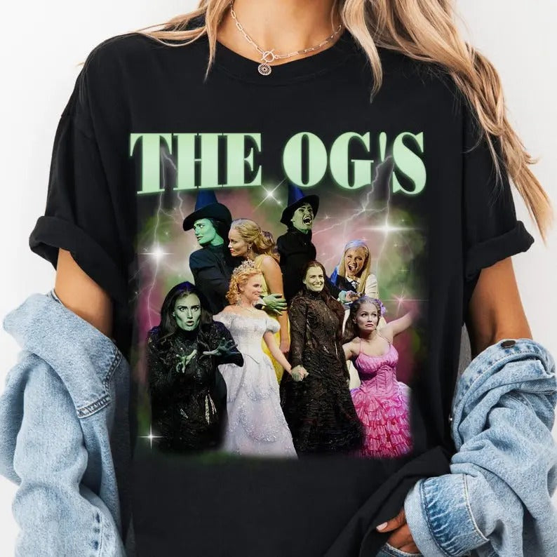 Comfort Colors Kristin Chenoweth Idina Menzel Bootleg Vintage Wicked Musical Shirt Wicked Movie Broadway Theatre Musical T-Shirts, Hoodie, Sweatshirt
