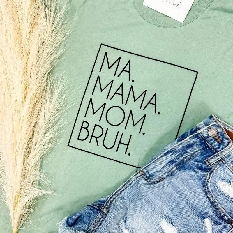 Comfort Colors Ma Mama Mom Bruh Graphic Tee Hoodie, Sweatshirt | GrindPrints.com