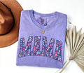 Comfort Colors Mama T-Shirt, Floral Mom Spring Tee, Trendy Mom Tshirt, Women's Flower Mama T-Shirt, Spring Pregnancy...