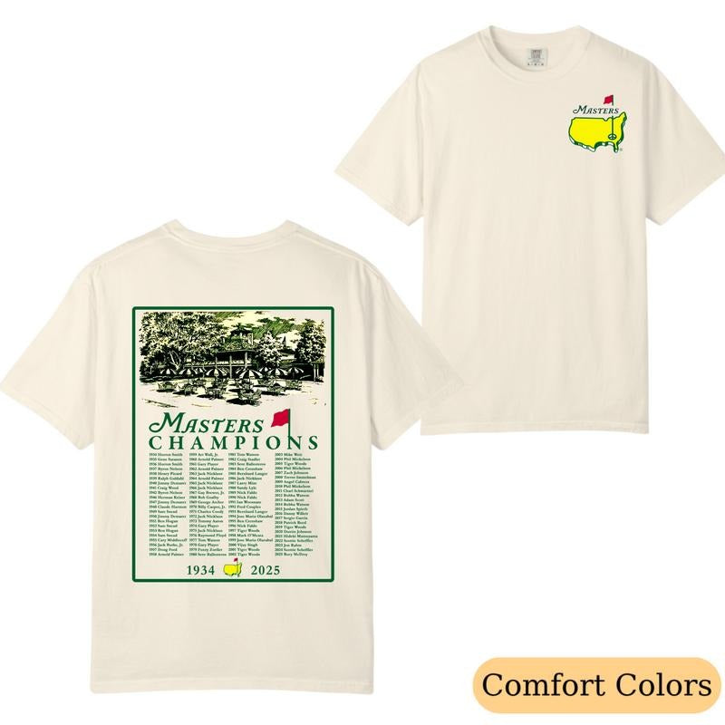 Comfort Colors Masters Tournament 2025 Augusta 91 Years T-Shirt, Augusta Golf Graphic Tee, Trendy Streetwear for Men &...