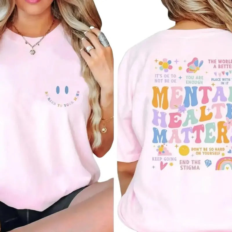 Comfort Colors Mental Health Matters Shirt Hoodie, Sweatshirt | GrindPrints.com