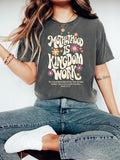 Comfort Colors Motherhood is Kingdom Work Shirt, Christian Mom Shirt, Retro Christian Mom T-Shirt, Christian Mothers Day...