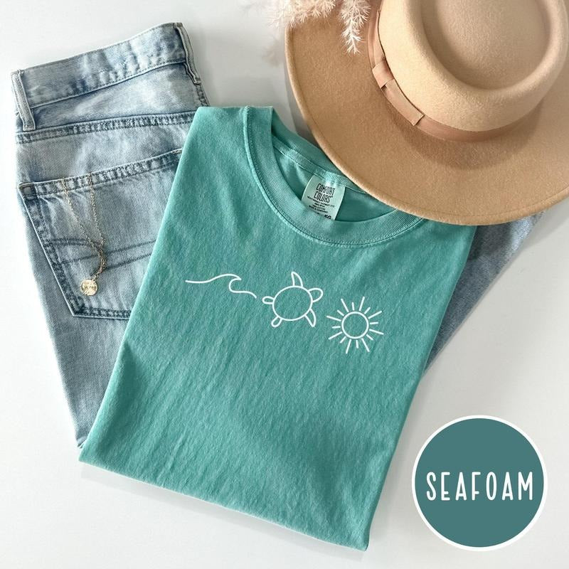 Comfort Colors Ocean Turtle Sun Summer Beach Bum Beach Comfortable Summer T-Shirts, Hoodie, Sweatshirt