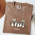 Comfort Colors Penguins Against Tariffs Resist Shirt, FDT Ant1 Trummm Inflation Tee, Funny Penguins T-shirt Hoodie,...