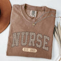 Comfort Colors Personalized Leopard Nurse T-Shirt, Retro Nurse Life Shirt, Nurse Graduation Gift, Nurse Week Tee, Nursing...