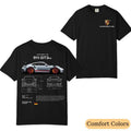 Comfort Colors Porsche 911 GT3 RS Aesthetic T-Shirt, 2-Sided Car Graphic Tee, Trendy Menswear Streetwear Casual Top...