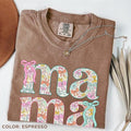 Comfort Colors Preppy Mama Coquette T-shirt, Retro Mama Shirt, Mothers Day Tee, Mama Varsity T-shirt, Floral Mama, Trendy...