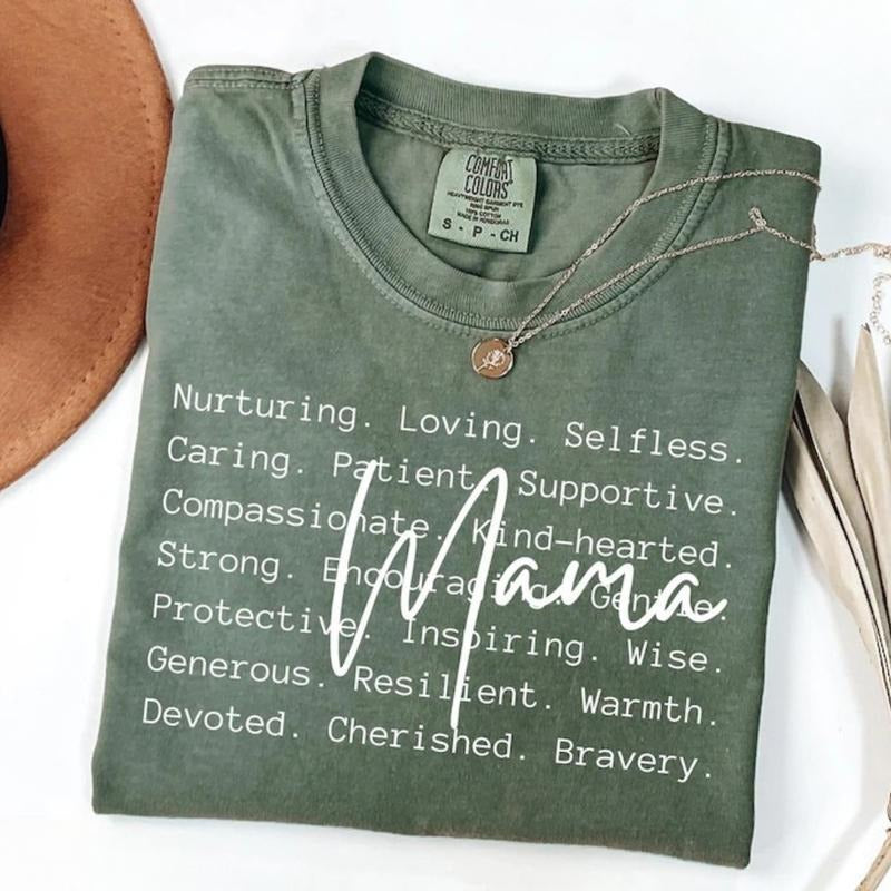 Comfort Colors Retro Mama Shirt, Mother's Day Gift From Daughter for Mom, Vintage Mama Tshirt For Birthday For Her Baby...