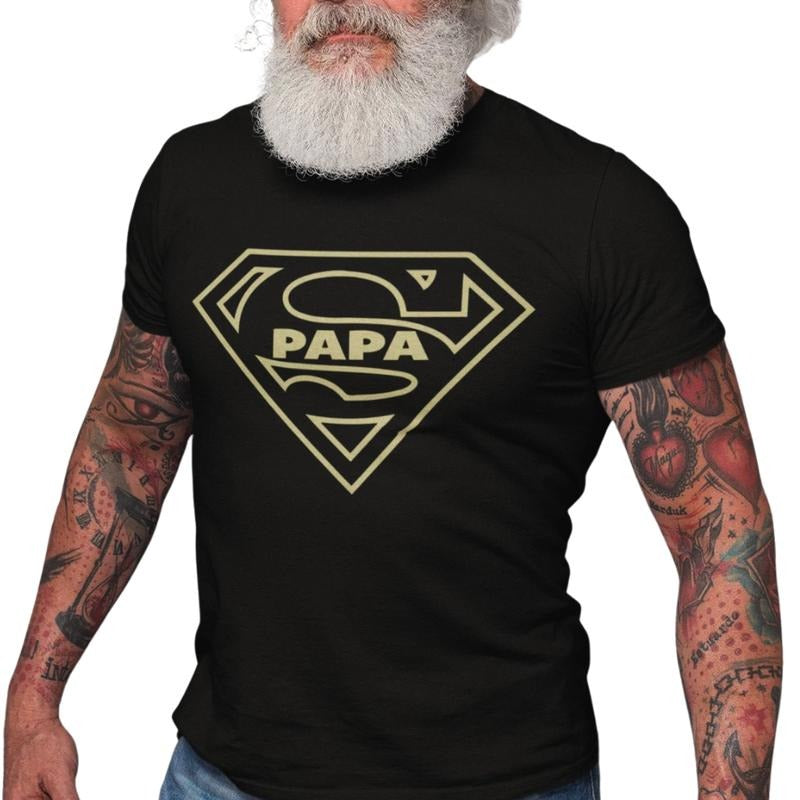 Comfort Colors Super Papa T-shirt, Father's Day Shirt Gift, Superhero Grandpa T-shirt, Best Gifts for Papa, New...