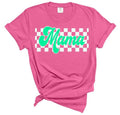 Comfort Colors Tee Mama Checkered Design - Mama Tshirt