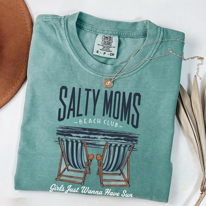 Comfort Colors The Beach Club T-Shirt, Trendy Summer Aesthetic Tee, Retro Beach Girl, Funny Sarcastic Mom TShirt,...