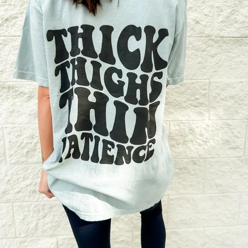 Comfort Colors Thin Patience Graphic Tee Hoodie, Sweatshirt | GrindPrints.com