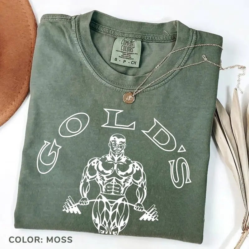Comfort Colors Vintage Golds Gym 1990s Retro Shirt, Top Menswear Shortsleeve Hoodie, Sweatshirt | GrindPrints.com