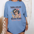 Comfort Colors Women's Short Sleeve Casual Cotton Graphic T-Shirt "Taking a Sick Day" - Design with Graphic Text