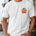 Comfort Colors unisex Pumpkin Head pocket - Short Sleeve Graphic T-Shirt Hoodie, Sweatshirt | GrindPrints.com