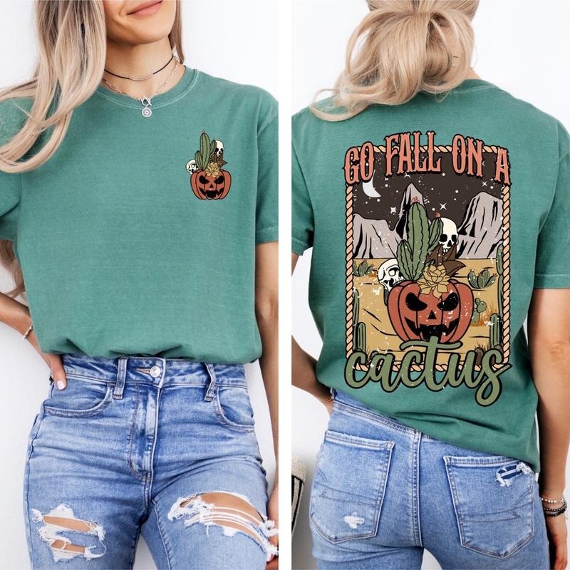 Comfort colors Go Fall On A Cactus short sleeve casual cotton graphic tee Hoodie, Sweatshirt | GrindPrints.com