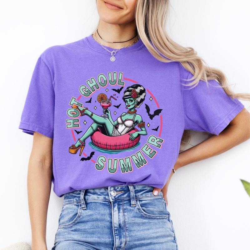 Comfort colors Hot Ghoul Summer casual cotton graphic tshirt Hoodie, Sweatshirt | GrindPrints.com