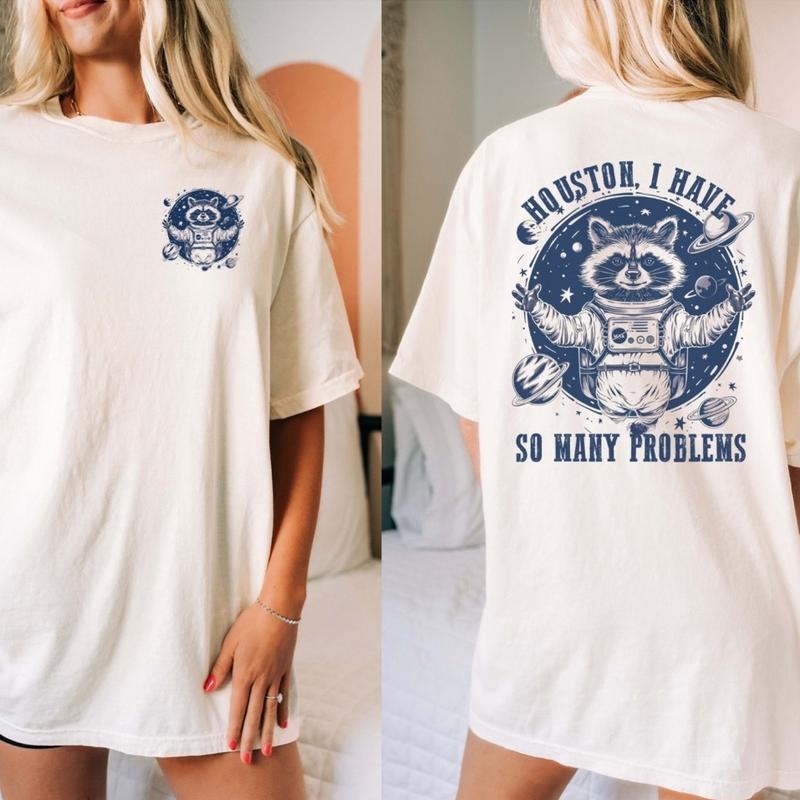 Comfort colors Houston I have so many problems (blue design) short sleeve cotton casual graphic tee Hoodie, Sweatshirt