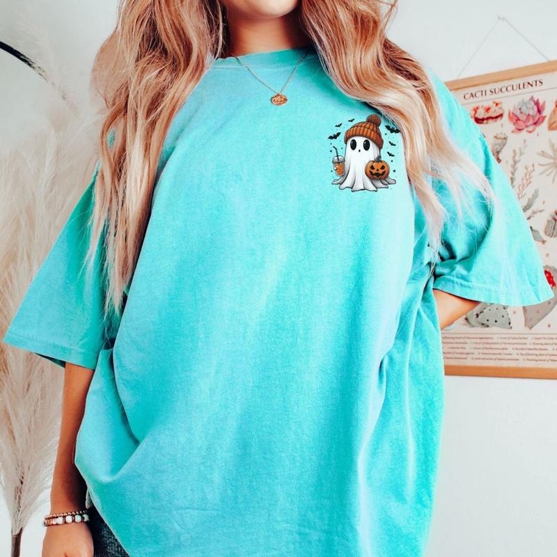 Comfort colors pocket ghost short sleeve casual cotton graphic tee Hoodie, Sweatshirt | GrindPrints.com