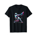 Comfortable Four Season Baseball Player'S Oil Paint Drops Print Casual Round Neck Short Sleeve Cotton Made Usa T-Shirts, Hoodie, Sweatshirt